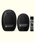 Sun Bum Signature Mineral Lotion, Face Stick & Lip Balm Bundle with SPF 50 lotion, SPF 30 face stick, and lip balm.
