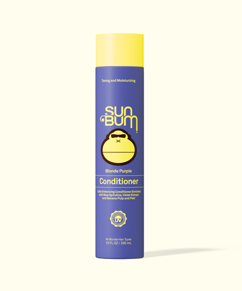 Sun Bum Blonde Purple Conditioner bottle on a white background